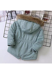 Áo khoác Parka lót lông cừu bé gái 4-14 tuổi
