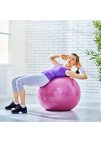 Bóng Tập Yoga 65Cm Cao Cấp Chống Nổ (Dày 2mm) - Tặng Kèm Bơm – Kim Bơm Bóng Dự Phòng - Chính Hãng Amalife