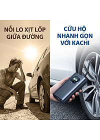 Máy bơm pin Kachi MK374 - Bơm xăm lốp ô tô, xe máy, xe đạp, phao, bóng