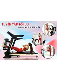 [Miễn phí lắp đặt] Máy chạy bộ KINGSPORT KS-2035 đa năng, thao tác phím cảm ứng, thiết kế sang trọng cứng cáp, kèm đai massage và thanh gập bụng, cân nặng phù hợp từ dưới 90-95kg
