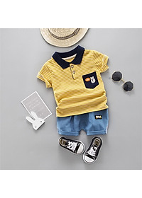 Bộ đồ bé trai kẻ sọc phong cách Hàn Quốc - Bộ quần áo bé trai từ 9-18kg (SS-2623B)