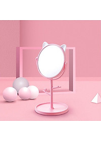 Gương Tai Mèo Để Bàn Trang Điểm Xoay 1 Mặt Hàn Quốc - Hàng chính hãng
