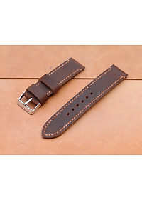 Dây đồng hồ da bò sáp 2 lớp Handmade da thật chốt thông minh