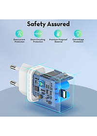 Adapter Củ Sạc Nhanh Đến 25W Type C PPS PD 3.0 QC 3.0 RAVPower RP-PC156 Dành Cho Điện Thoại Samsung, iPhone, iPad - Hàng Chính Hãng