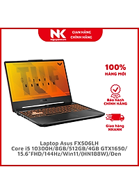 Laptop Asus FX506LH i5 10300H/8GB/512GB/4GB GTX1650/15.6″F/144Hz/Win11/(HN188W)/Đen – Hàng chính hãng