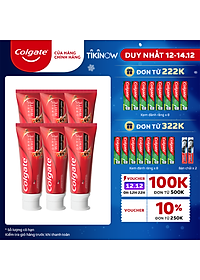 Bộ 6 kem đánh răng làm trắng sáng Colgate Optic White từ khoáng núi lửa Hàn Quốc 100g