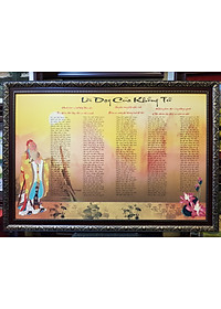 LỜI DẠY KHỔNG TỬ- TRANH CHỮ THƯ PHÁP IN DẦU CAO CẤP ( KT 70cm*100cm)