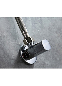 Van giảm áp và khóa đường nước Đồng mạ Chrome Eurolife EL-X40 (Trắng bạc)