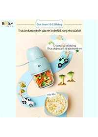 Máy Xay Thực Phẩm Xay Ăn Dặm BEAR Xay Cực Êm An Toàn Vệ Sinh 0.3L Công Suất 120 W  - Hàng Chính Hãng