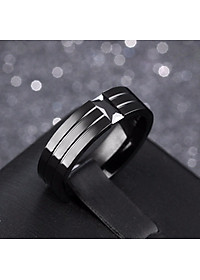 Nhẫn Nam Màu Đen Titan Cao Cấp TT 0849