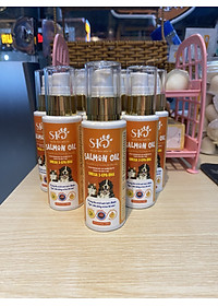 (Bản mới ) - Dầu cá hồi cho chó mèo Salmon Oil SHD dưỡng lông mượt lông ngăn ngừa rụng lông tăng đề kháng chai 100ml