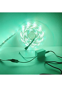 Bộ đèn Led dây dán RGB  trang trí phòng, quay tiktok, chụp ảnh, quay video đẹp lung linh dài 5m kèm remote điều khiển - Hàng chính hãng