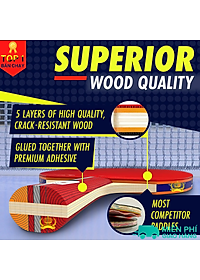 Vợt bóng bàn combo 2 chiếc tặng kèm 3 quả bóng và túi đựng - chính hãng dododios - Thiết kế chuẩn quốc tế