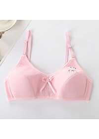 Bộ 3 áo lót học sinh dây nhỏ móc khóa tùy chỉnh không gọng không mút mềm mại thích hợp cho học sinh cấp 2, cấp 3