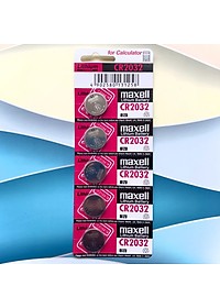 Vỉ 5 Viên Pin CR2032 Maxell Nhật Bản Lithium 3V