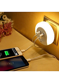 Đèn Ngủ LED Cảm Biến Kèm Ổ Cắm USB Dobo Electric Korea - Trắng