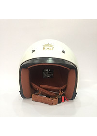 Nón bảo hiểm 3/4 kính âm Royal M139 Trắng ngọc trai cao cấp Lót tháo rời, che hết mặt