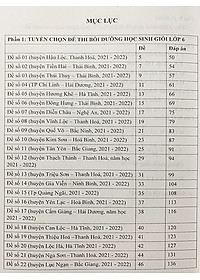 Tuyển chọn đề thi bồi dưỡng học sinh giỏi môn toán lớp 6