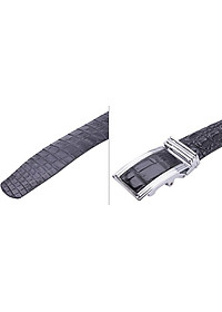 Thắt Lưng Nam Da Cá Sấu Gai Lưng Bản Lớn Huy Hoàng HT4224 - Đen