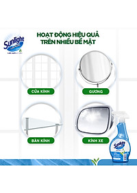Combo 2 Nước Lau Kính Sunlight Siêu Nhanh Phiên bản nâng cấp từ Cif Sạch Không Tỳ Vết Chai 520ml