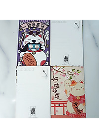 Hộp 36 Post Card Chủ Đề Mèo May Mắn Maneki Neko (9.3 x 14.3cm)