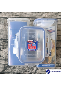 Bộ 2 Hộp Bảo Quản Thực Phẩm Lock&Lock Cao- HPL809  Chất Liệu Nhựa PP, Nắp Có Ron Silicone 1.3L/1 Hộp - Hàng Chính Hãng