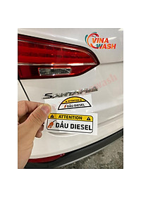 Tem nhựa dán nắp bình xăng, cảnh báo đổ xăng A95, đổ dầu Diesel cho xe hơi