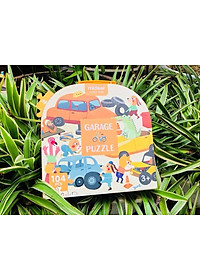Bộ xếp hình valy Mideer 104 mảnh ghép dành cho bé từ 4 tuổi (Puzzle) - Chủ đề Garage xe ô tô