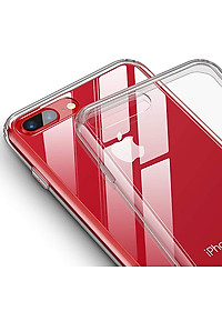 Ốp lưng trong suốt kính cường lực  Cao Cấp cho Iphone 7 Plus / Iphone 8 Plus - Hàng chính hãng