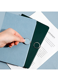 Sổ tay ghi chép có khóa da trơn PU mềm đẹp sang trọng tặng quà hội nghị - B111