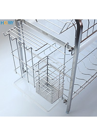 Kệ đựng chén bát 2 tầng Inox 304 cao cấp đa năng Hobby home decor KC2F