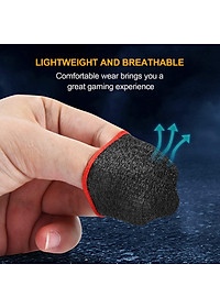 Bao tay chơi game cảm ứng găng tay chống mồ hôi, chống trượt - 1 ngón lẻ viền đỏ no box