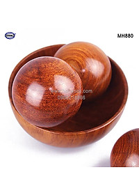 Combo 2 quả bi lăn tay gỗ hương để mộc (Đủ size) Mát xa giúp dẻo tay, chống mỏi toàn diện