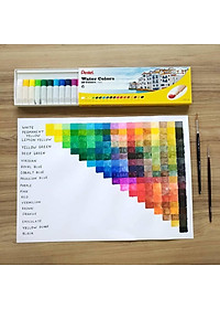 Màu nước Pentel HTP 12/18/24 màu dạng tuýt màu sắc phong phú đa dạng vẽ được trên nhiều chất liệu