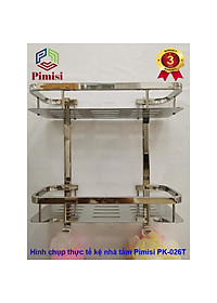 Kệ Nhà Tắm Để Đồ Gắn Tường Phẳng Thẳng Hay Để Góc Pimisi Inox 304 Hình Chữ Nhật Đựng Đồ Trong Phòng Tắm Sáng Bóng Dễ Vệ Sinh Hoặc Kệ Nhà Bếp 1 - 2 Tầng Thông Minh Gắn Tường Bằng Khoan Đinh Vít Chắc Chắn | Hàng Chính Hãng