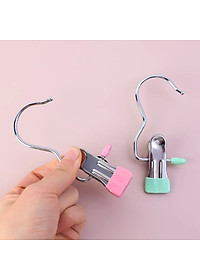 Móc Treo Đồ Có Kẹp Chống Trượt, Kẹp Đơn Phơi Quần Áo Đa Năng Bằng Thép Không Gỉ Bọc Nhựa PVC Chắc Chắn - Hàng Chính Hãng MINIIN
