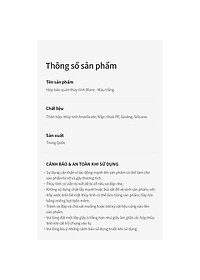 Hộp bảo quản thủy tinh LocknLock BLANC - Hộp vuông