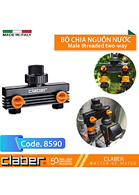 Bộ chia vòi nước 2 kênh ren 27mm Claber 8590