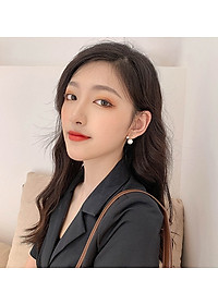 Bông tai chữ X ngọc trai