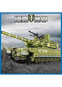 Đồ chơi lắp ráp sáng tạo xe tăng chủ lực Merkava MK-4, 475 chi tiết nhiều kiểu chơi vui nhộn cho bé
