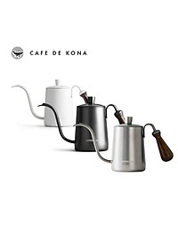 Ấm bình rót nước nóng pha cà phê bằng inox, cán gỗ CAFE DE KONA