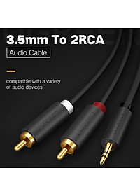 Cáp Audio 3.5mm to AV hoa sen (RCA) dài 1M Ugreen 10772 - Hàng Chính Hãng