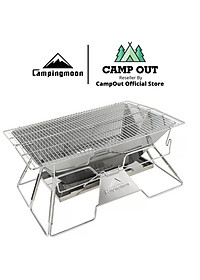 Bếp Nướng Than Ngoài Trời Campingmoon Đồ Cắm Trại Du Lịch Dã Ngoại Bếp Than Xếp Gọn Inox Campout A014