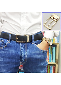 Thắt lưng nam, dây nịt nam da bò Saffiano 2 lớp Bụi Leather L109 - Khóa cài xoay 360 độ, dùng được cả 2 mặt - Bảo hành 12 tháng