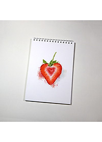 Sổ vẽ màu nước chuyên dụng A5 có vân, dòng cao cấp lên màu đẹp loang màu tự nhiên vẽ được cả chì, 15 tờ/cuốn chất giấy dày 300gsm nhập từ Ý không bị cong TIG373 Green Art - Hàng chính hãng