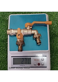 Vòi nước Faucet tăng áp bằng hợp kim vòi nước 2 đầu ra thông minh kèm 2 đầu nối ống