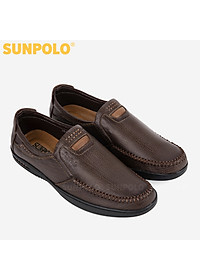 Giày Lười Nam Da Bò SUNPOLO SU4010 (Đen, Nâu)