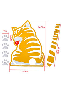 Tem Dán Ô Tô Hình Con Mèo Vẫy Đuôi Cần Gạt Mưa Ngộ Nghĩnh 