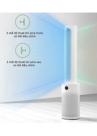 Quạt Không Cánh Lọc Không Khí Xiaomi Mijia 2 In 1 Xoay 150 Độ Khử Khuẩn UV Kết Nối App - Hàng Nhập Khẩu