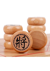 Cờ tướng bằng gỗ tự nhiên - 40 x 35 cm - Quân đường kính 3,4cm - Chính hãng dododios